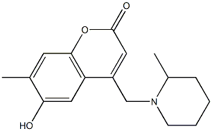 6-hydroxy-7-methyl-4-[(2-methylpiperidin-1-yl)methyl]-2H-chromen-2-one CAS#: 859128-86-2
