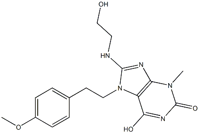 6-hydroxy-8-[(2-hydroxyethyl)amino]-7-[2-(4-methoxyphenyl)ethyl]-3-methyl-3,7-dihydro-2H-purin-2-one CAS#: 876891-03-1