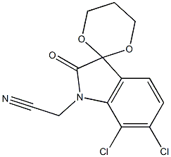 (6',7'-dichloro-2'-oxospiro[1,3-dioxane-2,3'-indol]-1'(2'H)-yl)acetonitrile CAS#: 883649-19-2