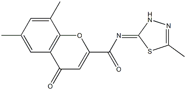 6,8-dimethyl-N-[(2Z)-5-methyl-1,3,4-thiadiazol-2(3H)-ylidene]-4-oxo-4H-chromene-2-carboxamide CAS#: 874399-70-9