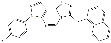 7-(4-chlorophenyl)-3-(naphthalen-1-ylmethyl)-7H-pyrazolo[4,3-e][1,2,4]triazolo[4,3-c]pyrimidine CAS#: 845800-29-5