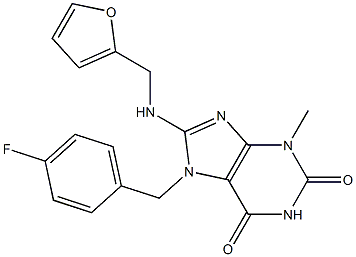 7-(4-fluorobenzyl)-8-[(furan-2-ylmethyl)amino]-3-methyl-3,7-dihydro-1H-purine-2,6-dione CAS#: 876712-48-0
