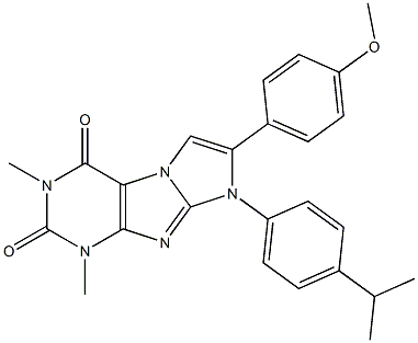 7-(4-methoxyphenyl)-1,3-dimethyl-8-[4-(propan-2-yl)phenyl]-1H-imidazo[2,1-f]purine-2,4(3H,8H)-dione CAS#: 847040-15-7