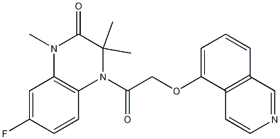 7-Fluoro-3,4-dihydro-4-[(5-isoquinolinyloxy)acetyl]-1,3,3-trimethyl-2(1H)-quinoxalinone CAS#: 878292-27-4