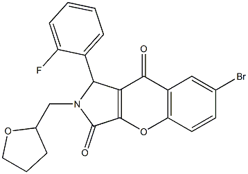 7-bromo-1-(2-fluorophenyl)-2-(tetrahydro-2-furanylmethyl)-1,2-dihydrochromeno[2,3-c]pyrrole-3,9-dione CAS#: 847365-65-5