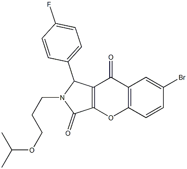7-bromo-1-(4-fluorophenyl)-2-(3-isopropoxypropyl)-1,2-dihydrochromeno[2,3-c]pyrrole-3,9-dione CAS#: 845899-76-5