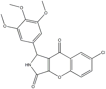 7-chloro-1-(3,4,5-trimethoxyphenyl)-1,2-dihydrochromeno[2,3-c]pyrrole-3,9-dione CAS#: 872867-34-0