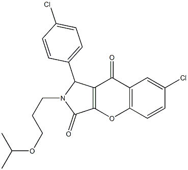 7-chloro-1-(4-chlorophenyl)-2-[3-(propan-2-yloxy)propyl]-1,2-dihydrochromeno[2,3-c]pyrrole-3,9-dione CAS#: 844664-60-4