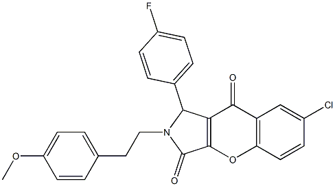 7-chloro-1-(4-fluorophenyl)-2-[2-(4-methoxyphenyl)ethyl]-1,2-dihydrochromeno[2,3-c]pyrrole-3,9-dione CAS#: 848690-04-0