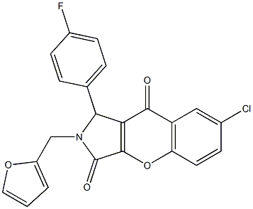 7-chloro-1-(4-fluorophenyl)-2-(furan-2-ylmethyl)-1,2-dihydrochromeno[2,3-c]pyrrole-3,9-dione CAS#: 845799-39-5