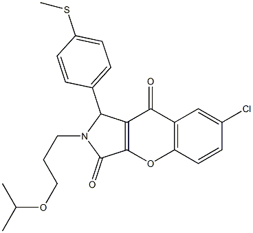 7-chloro-2-(3-isopropoxypropyl)-1-[4-(methylsulfanyl)phenyl]-1,2-dihydrochromeno[2,3-c]pyrrole-3,9-dione CAS#: 844837-45-2