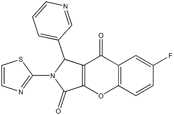 7-fluoro-1-(3-pyridinyl)-2-(1,3-thiazol-2-yl)-1,2-dihydrochromeno[2,3-c]pyrrole-3,9-dione CAS#: 886139-44-2