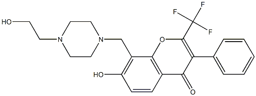 7-hydroxy-8-{[4-(2-hydroxyethyl)piperazin-1-yl]methyl}-3-phenyl-2-(trifluoromethyl)-4H-chromen-4-one CAS#: 848745-30-2