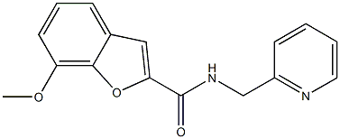 7-methoxy-N-(pyridin-2-ylmethyl)-1-benzofuran-2-carboxamide CAS#: 879070-22-1