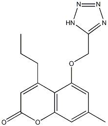 7-methyl-4-propyl-5-(1H-tetrazol-5-ylmethoxy)-2H-chromen-2-one CAS#: 848921-79-9