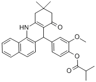 7,10,11,12-Tetrahydro-7-[3-methoxy-4-(1-oxoisobutoxy)phenyl]-10,10-dimethyl-Benz[c]acridin-8(9H)-one CAS#: 893772-52-6