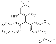 7,10,11,12-Tetrahydro-7-[3-methoxy-4-(1-oxopropoxy)phenyl]-10,10-dimethyl-Benz[c]acridin-8(9H)-one CAS#: 893772-47-9