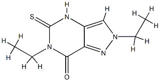 7H-Pyrazolo[4,3-d]pyrimidin-7-one,2,6-diethyl-2,4,5,6-tetrahydro-5-thioxo-(9CI) CAS#: 828299-89-4