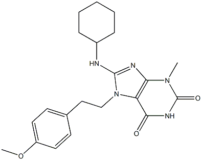 8-(cyclohexylamino)-7-[2-(4-methoxyphenyl)ethyl]-3-methyl-3,7-dihydro-1H-purine-2,6-dione CAS#: 862484-79-5