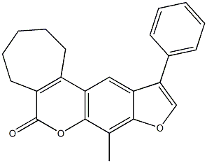 8-methyl-11-phenyl-2,3,4,5-tetrahydrocyclohepta[c]furo[3,2-g]chromen-6(1H)-one CAS#: 858755-65-4