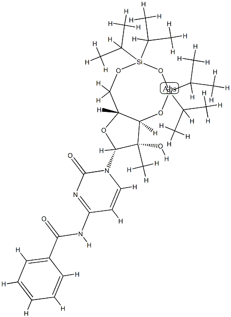 BenzaMide, N-[1,2-dihydro-1-[2-C-Methyl-3,5-O-[1,1,3,3-tetrakis(1-Methylethyl)-1,3-disiloxanediyl]-β-D-arabinofuranosyl]-2-oxo-4-pyriMidinyl]- CAS#: 817204-34-5