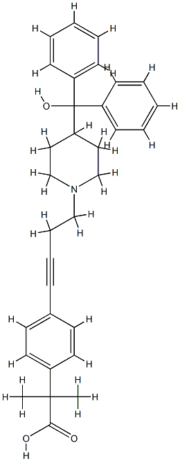 4-[4-[4-(HydroxydiphenylMethyl)-1-piperidinyl]-1-butyn-1-yl]-α,α-diMethyl-benzeneacetic Acid CAS#: 832088-68-3