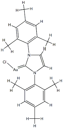 Chemical Name：Chloro[1,3-bis(mesityl)imidazole-2-ylidene]gold(I) CAS#: 852445-81-9