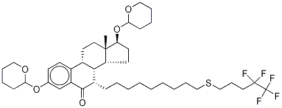 7-[9-[(4,4,5,5,5-Pentafluoropentyl)sulfenyl]nonyl]--3,17β-bis-(O-tetrahydro-2H-pyran-2-yl)estra-1,3,5(10)-triene-6-one CAS#: 862700-70-7