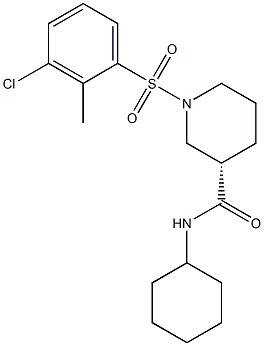(3S)-1-[(3-chloro-2-methylbenzene)sulfonyl]-N-cyclohexylpiperidine-3-carboxamide CAS#: 872506-67-7