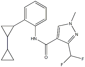 Mixture of 2′-[(1RS,2RS)-1,1′-Bicycloprop-2-yl]-3-(difluoromethyl)-1-methylpyrazole-4-carboxanilide and 2′-[(1RS,2SR)-1,1′-bicycloprop-2-yl]-3-(difluoromethyl)-1-methylpyrazole-4-carboxanilide CAS#: 874967-67-6