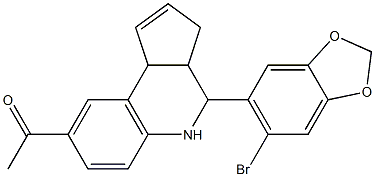 (±)-1-[(3aR*,4S*,9bS*)-4-(6-Bromo-1,3-benzodioxol-5-yl)-3a,4,5,9b-tetrahydro-3H-cyclopenta[c]quinolin-8-yl]-ethanone CAS#: 881639-98-1