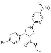 4-(4-bromophenyl)-1-(5-nitropyridin-2-yl)pyrrolidine-3-carboxylic acid ethyl ester CAS#: 883993-92-8