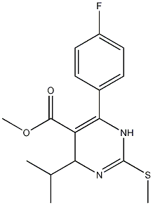 Methyl 6-(4-Fluorophenyl)-4-isopropyl-2-methylthio-1,4-dihydropyrimidine-5-carboxylate CAS#: 885100-76-5