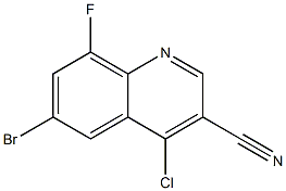 6-BROMO-4-CHLORO-8-FLUORO-QUINOLINE-3-CARBONITRILE CAS#: 886362-71-6