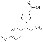 1-[2-AMINO-1-(4-METHOXY-PHENYL)-ETHYL]-PYRROLIDINE-3-CARBOXYLIC ACID CAS#: 886364-07-4