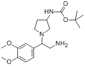 3-N-BOC-AMINO-1-[2-AMINO-1-(3,4-DIMETHOXY-PHENYL)-ETHYL]-PYRROLIDINE CAS#: 886365-15-7