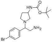 3-N-BOC-AMINO-1-[2-AMINO-1-(4-BROMO-PHENYL)-ETHYL]-PYRROLIDINE CAS#: 886365-21-5