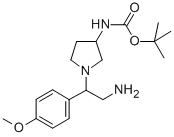 3-N-BOC-AMINO-1-[2-AMINO-1-(4-METHOXY-PHENYL)-ETHYL]-PYRROLIDINE CAS#: 886365-32-8