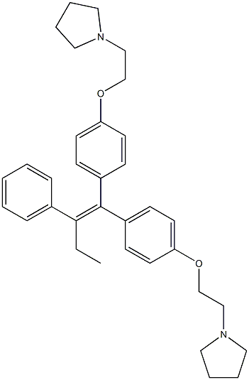 1,1′-[(2-Phenyl-1-buten-1-ylidene)bis(4,1-phenyleneoxy-2,1-ethanediyl)]bis-pyrrolidine CAS#: 886465-70-9