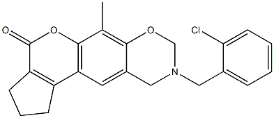 9-(2-chlorobenzyl)-6-methyl-2,3,9,10-tetrahydro-1H-cyclopenta[3,4]chromeno[6,7-e][1,3]oxazin-4(8H)-one CAS#: 850158-11-1