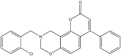 9-[(2-chlorophenyl)methyl]-4-phenyl-8,10-dihydropyrano[2,3-f][1,3]benzoxazin-2-one CAS#: 844656-06-0