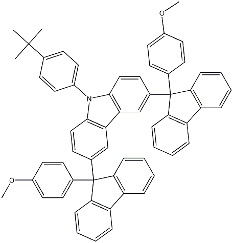 9-[4-(1,1-Dimethylethyl)phenyl]-3,6-bis[9-(4-methoxyphenyl)-9H-fluoren-9-yl]-9H-carbazole CAS#: 871018-07-4