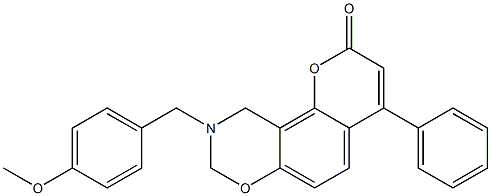 9-[(4-methoxyphenyl)methyl]-4-phenyl-8,10-dihydropyrano[2,3-f][1,3]benzoxazin-2-one CAS#: 858770-53-3