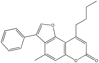 9-butyl-4-methyl-3-phenylfuro[2,3-f]chromen-7-one CAS#: 858739-01-2