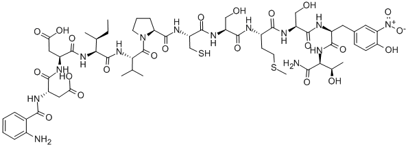 Abz-Asp-Asp-Ile-Val-Pro-Cys-Ser-Met-Ser-3-nitro-Tyr-Thr-NH2 CAS#: 852572-93-1