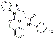 BENZYL 2-[(4-CHLOROPHENYLCARBAMOYL)METHYLTHIO]-1H-BENZO[D]IMIDAZOLE-1-CARBOXYLATE CAS#: 847231-83-8