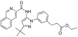 Benzenepropanoic  acid,  3-[3-(1,1-dimethylethyl)-5-[(3-isoquinolinylcarbonyl)amino]-1H-pyrazol-1-yl]-,  ethyl  ester CAS#: 872171-25-0