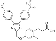 Benzenepropanoic acid, 4-[[4-(4-methoxyphenyl)-5-[4-(trifluoromethyl)phenyl]-2-thiazolyl]methoxy]-2-methyl- CAS#: 870524-45-1