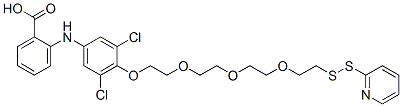 Benzoic  acid,  2-[[3,5-dichloro-4-[2-[2-[2-[2-(2-pyridinyldithio)ethoxy]ethoxy]ethoxy]ethoxy]phenyl]amino]- CAS#: 851962-13-5