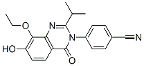 Benzonitrile,  4-[8-ethoxy-7-hydroxy-2-(1-methylethyl)-4-oxo-3(4H)-quinazolinyl]- CAS#: 871814-30-1